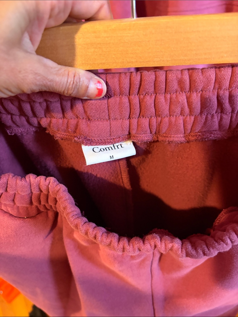 Comfy Craft Rose Pink Fleece Joggers - Picture 2 of 3